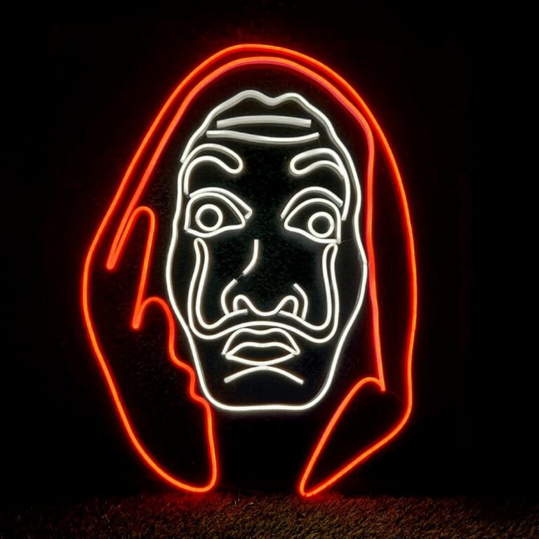 neon masque casa de papel