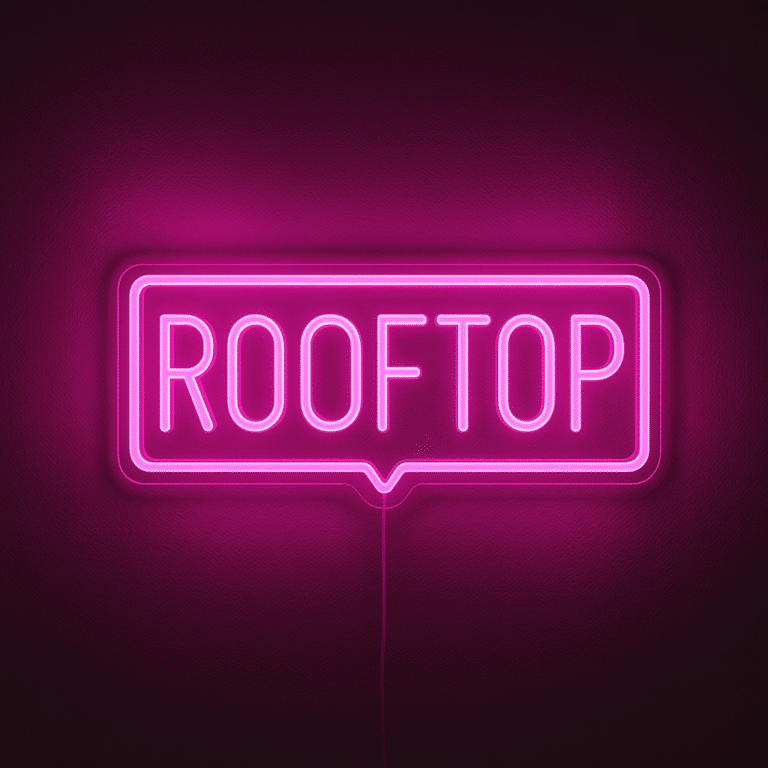neon rooftop