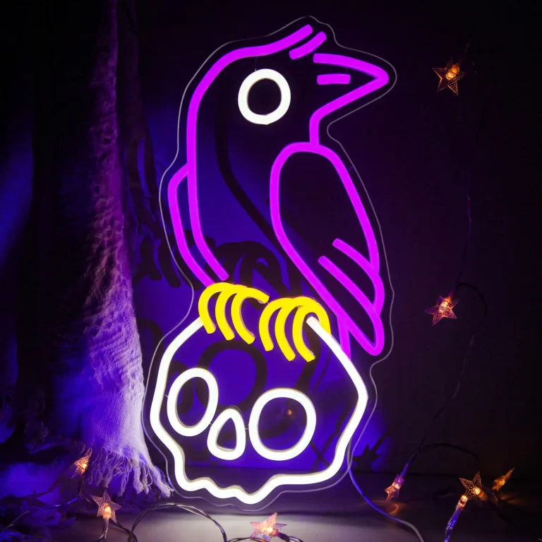 Neon Corbeau Crâne 1