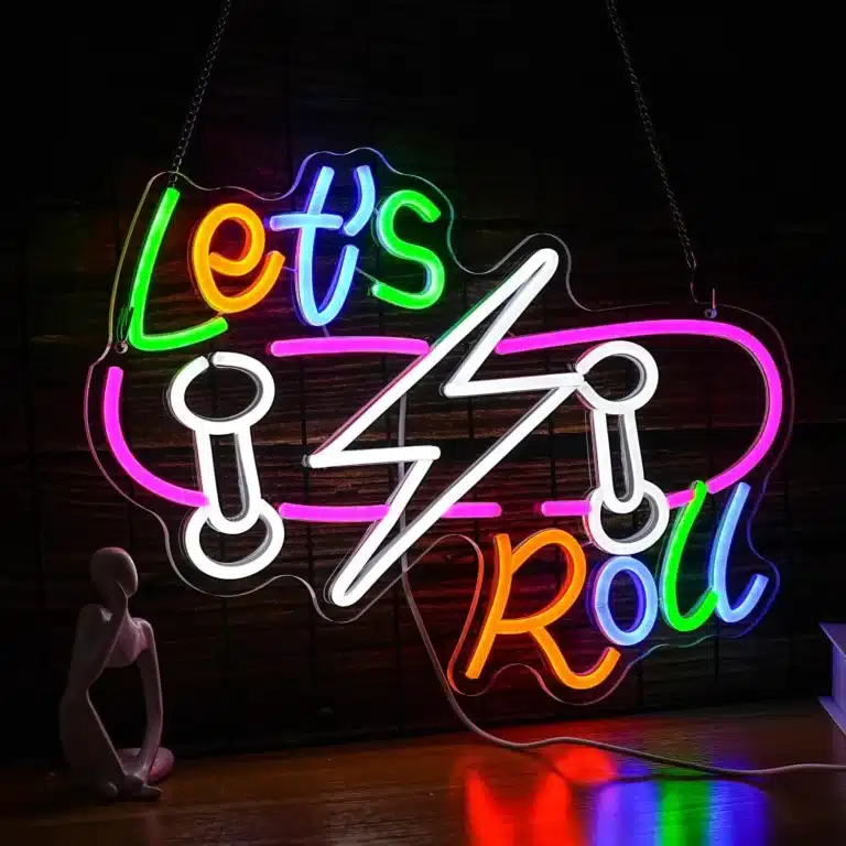 Neon Let's Roll Skateboard 2
