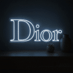 neon logo dior