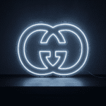 neon logo gucci