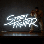 neon logo street fighter