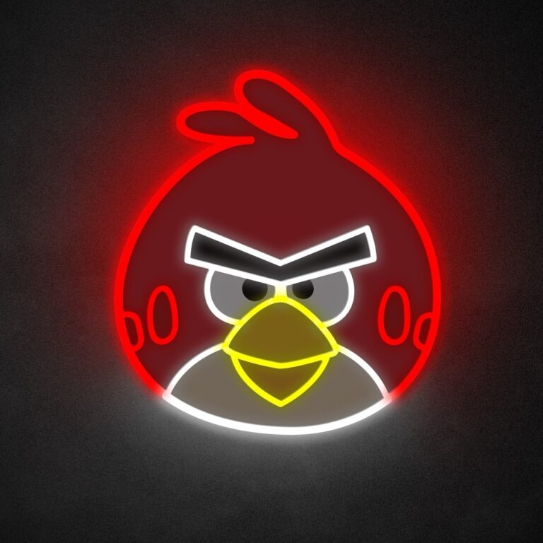 neon red angry birds