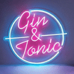 neon gin tonic