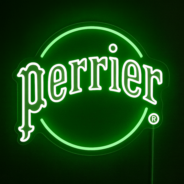 neon logo perrier