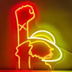 Neon Luffy Pose de la Victoire 1