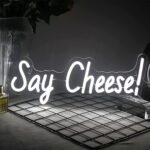 neon say cheese