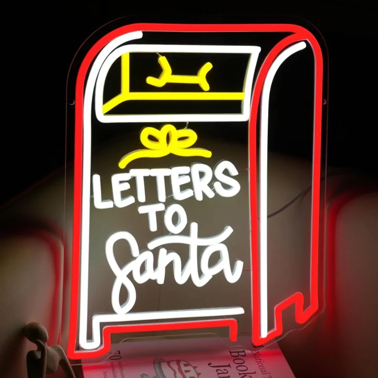 Neon Letters To Santa 1