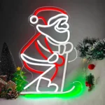 Neon Père Noël Ski 1