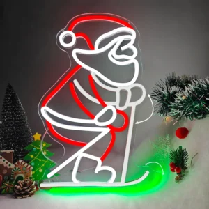 Neon Père Noël Ski 1