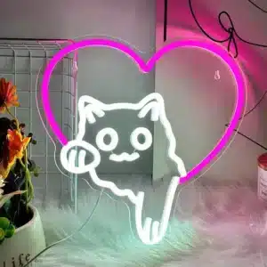 Neon Chat Coeur 1