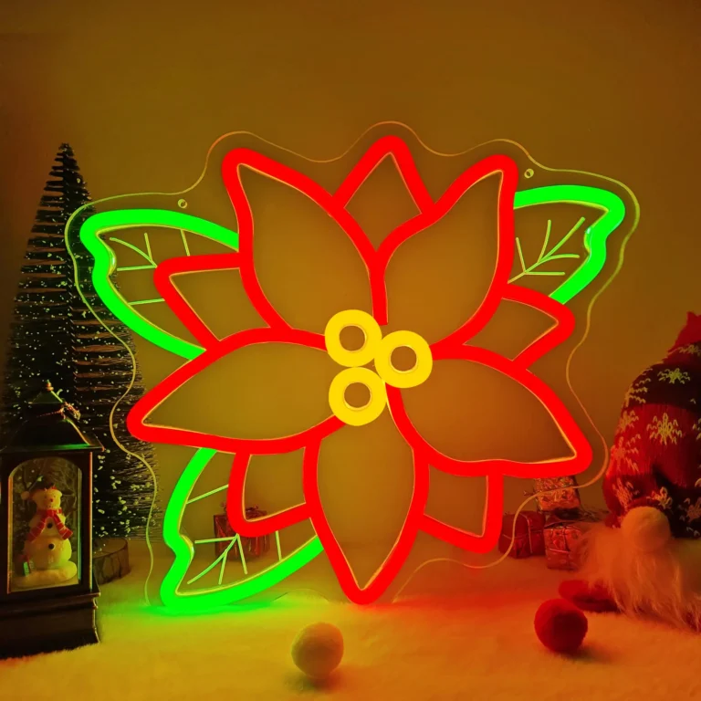 Neon Fleur de Poinsettia (Étoile de Noël) 1