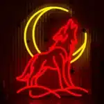 Neon Loup Hurlement Lune 1