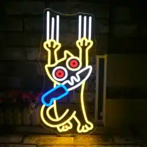 Neon Chat Couteau 1