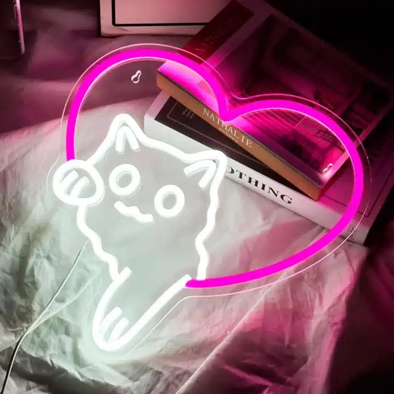 Neon Chat Coeur 2
