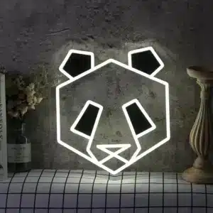 Neon Panda Géométrique 1