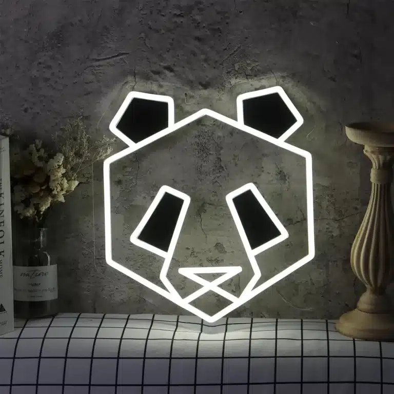 Neon Panda Géométrique 1