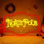 Neon Welcome To The North Pole Village 1