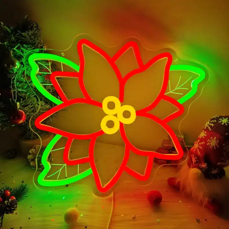 Neon Fleur de Poinsettia (Étoile de Noël) 2