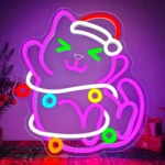 Neon Chat Guirlande de Noël 1