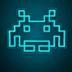 Neon Alien Space Invaders