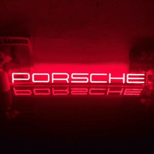 Neon Lettrage Porsche