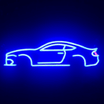 neon Mustang Shelby GT500