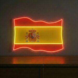 Neon Drapeau Espagnol
