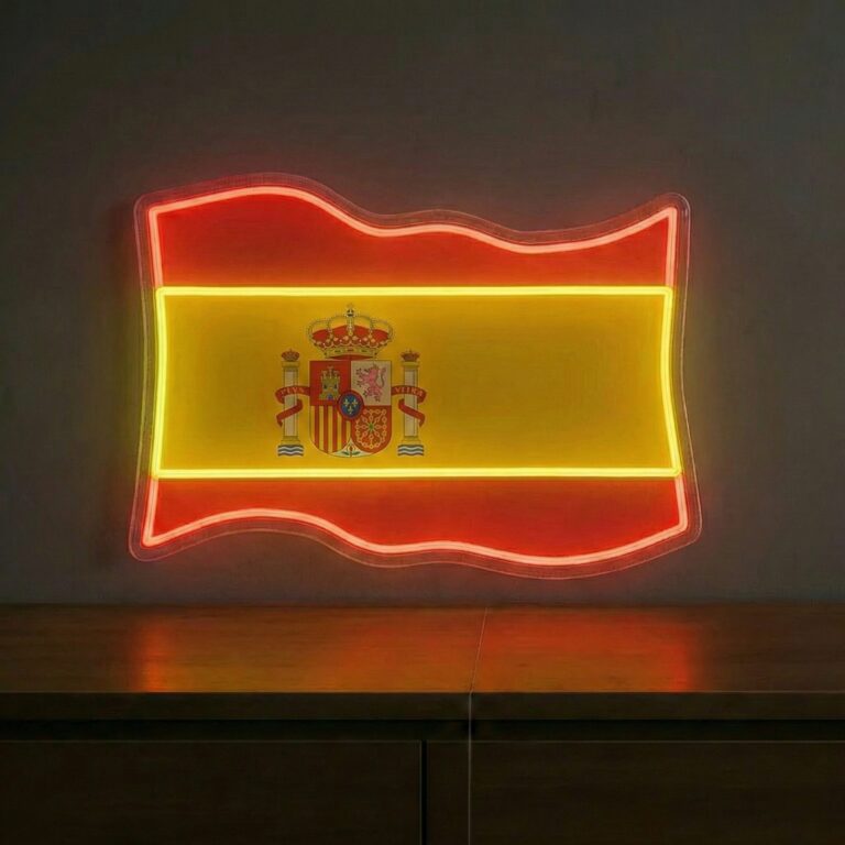 neon drapeau espagnol