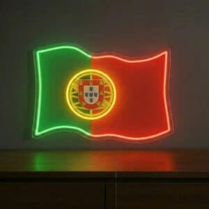 Neon Drapeau Portugais