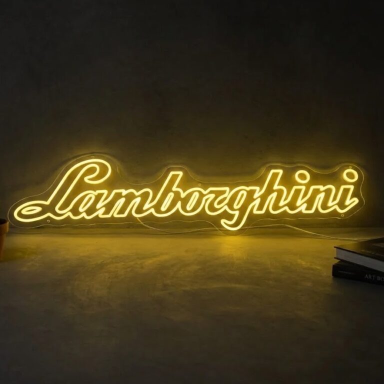 neon lettrage lamborghini