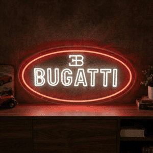 Neon Logo Bugatti
