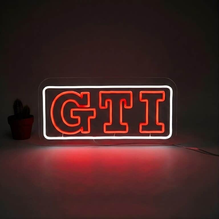 neon logo gti