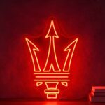 neon logo maserati