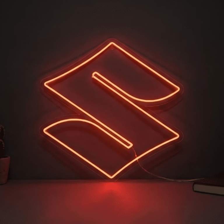 neon logo suzuki
