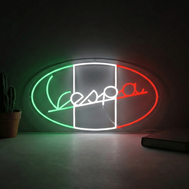 neon logo vespa