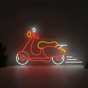 Neon Scooter Vespa