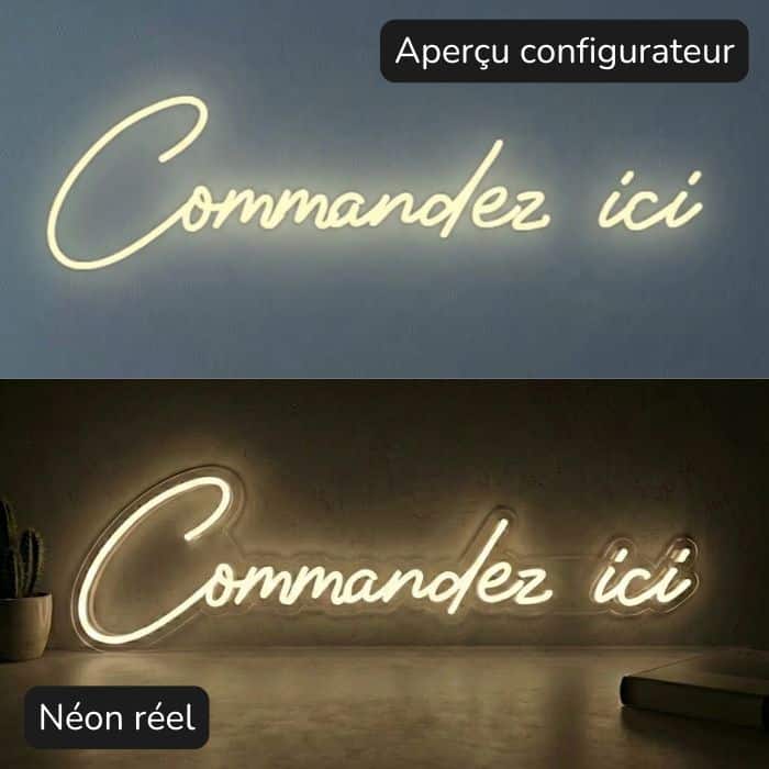 Néon texte personnalisé