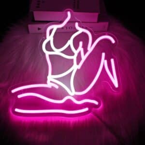 Neon Femme Sensuelle Assise