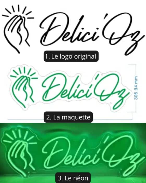 Néon texte personnalisé