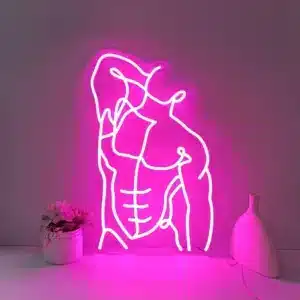 Neon Homme Pose Sensuelle 1