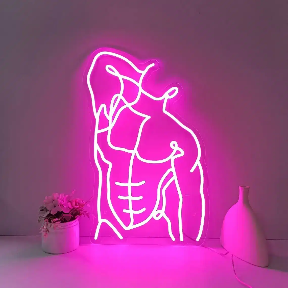 Customiser Néon (2) - La Boutique du Néon Neon Homme Pose Sensuelle