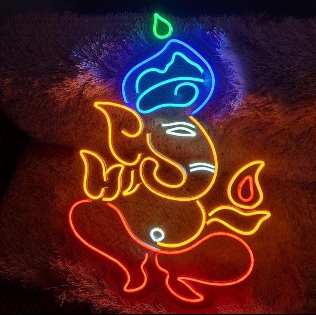 Neon Ganesh Dieu Hindou