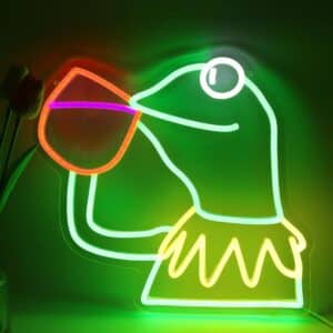 Neon Kermit Meme That’s None of My Business