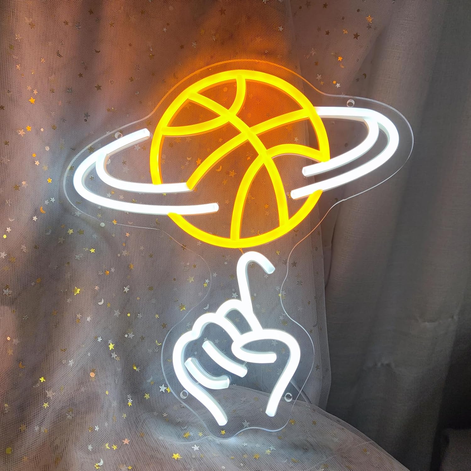 Neon LED Finger Spin Ballon Basket
