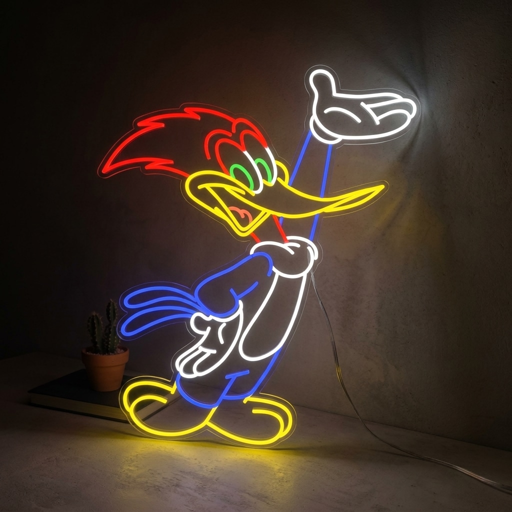 Neon Woody Woodpecker