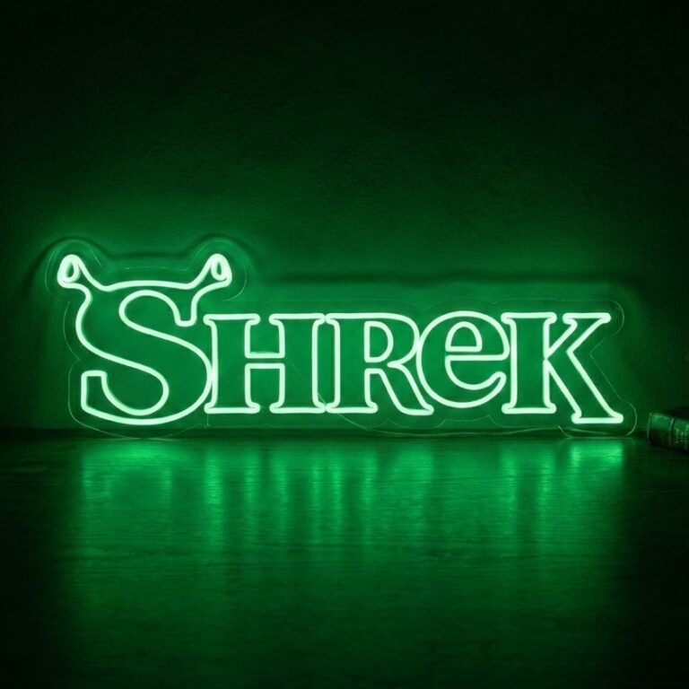 neon logo shrek