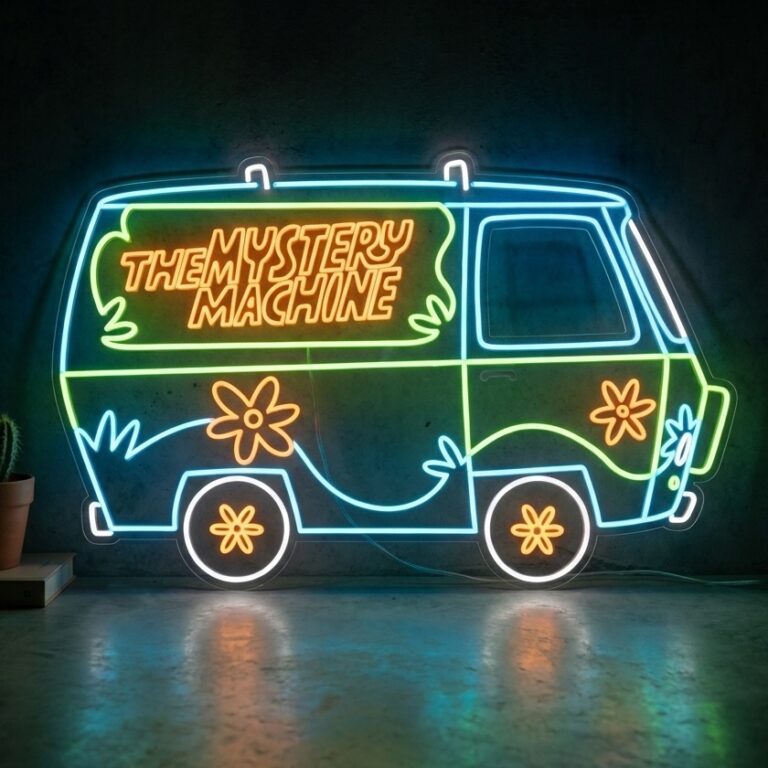 neon mystery machine scooby doo