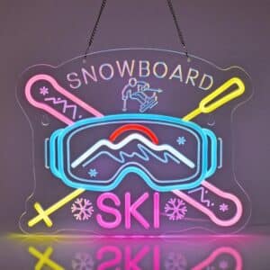 Neon LED Snowboard Ski